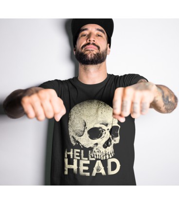 Tee Shirt noir homme Skull sous les Tropiques by HellHead Tête de mort