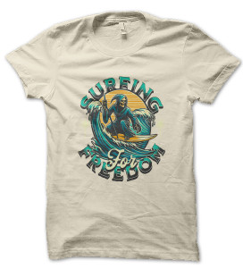 Tee Shirt Surfing for Freedom, SkullWave