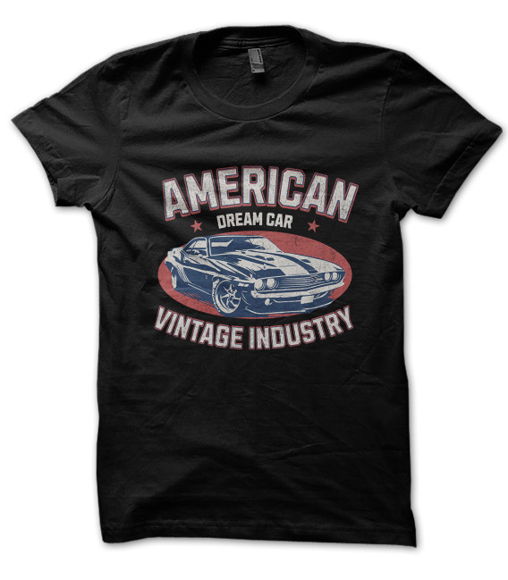 Tee Shirt American Dream Car, Vintage Industry