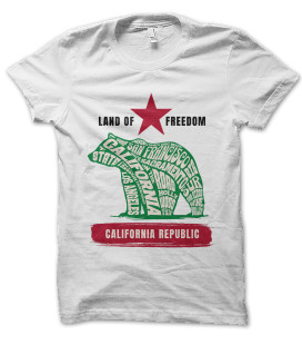 Tee Shirt Lansd of Freedom, California Republic