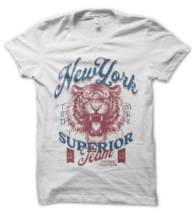 Tee Shirt New York Tiger, Superior Team Vintage Clothing