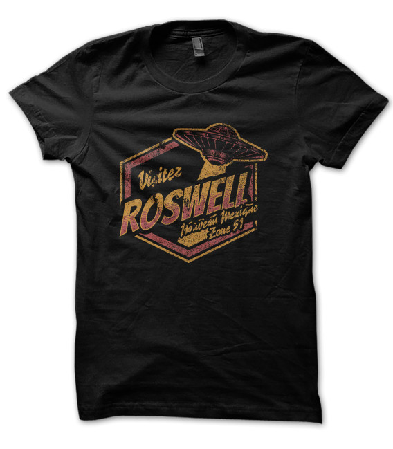 Tee Shirt Visitez Roswell, Zone 51 au Nouveau Mexique