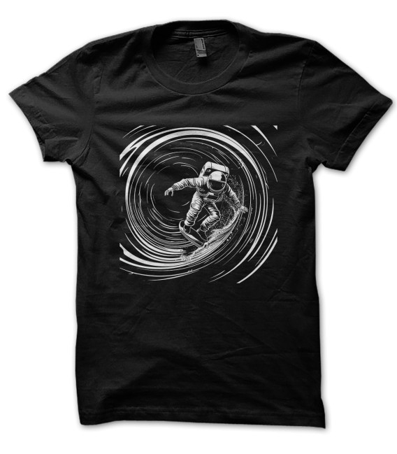 Tee Shirt AstroSurf, surfing dans le trou noir