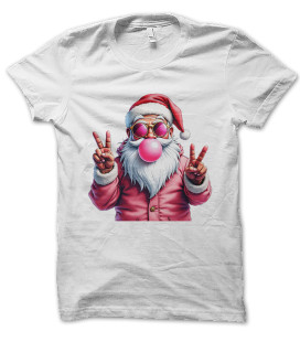 Tee Shirt Père Noël Cool Peace and Love