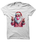 Tee Shirt Père Noël Cool Peace and Love