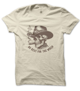 Tee Shirt Skull CowBoy, No rest for the Wiked