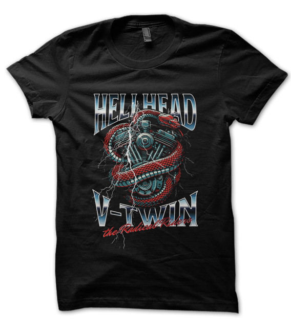 Tee Shirt HellHead V-Twin, Radical Riders ©HellHead